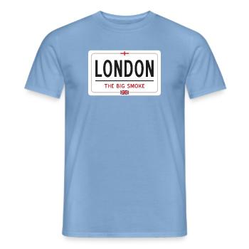 Panneau de nom de lieu de Londres - T-shirt homme - carolina blue - Devant - AI Model Male 178 light (178cm)