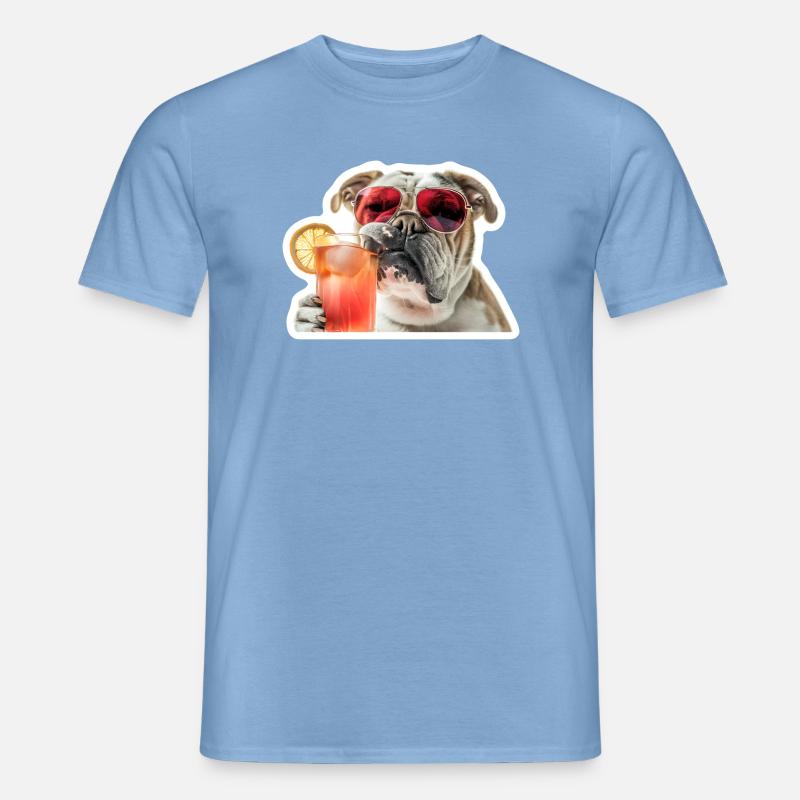 Bully Boire un cocktail - T-shirt homme - carolina blue