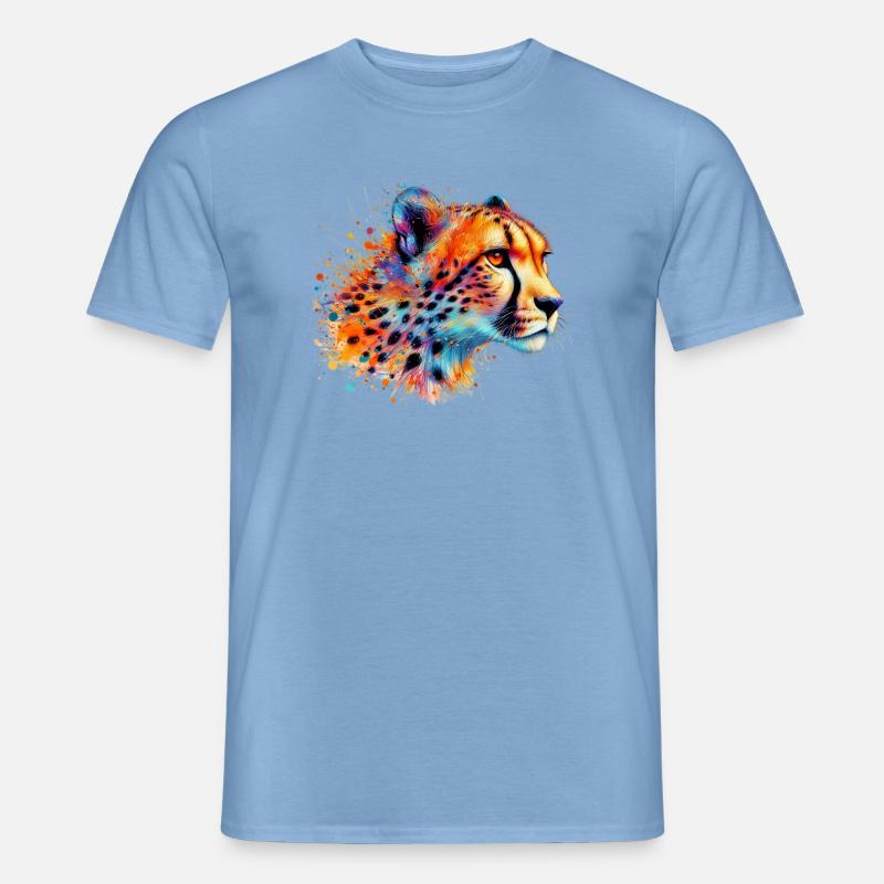 Gepard - Männer T-Shirt - Carolina Blue