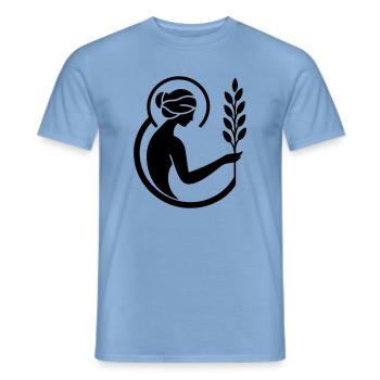 Jungfrau - Männer T-Shirt - Carolina Blue - Vorne - AI Model Male 178 light (178cm)