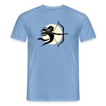 Sagittarius female - Men's T-Shirt - carolina blue - Front - AI Model Male 178 light (178cm)