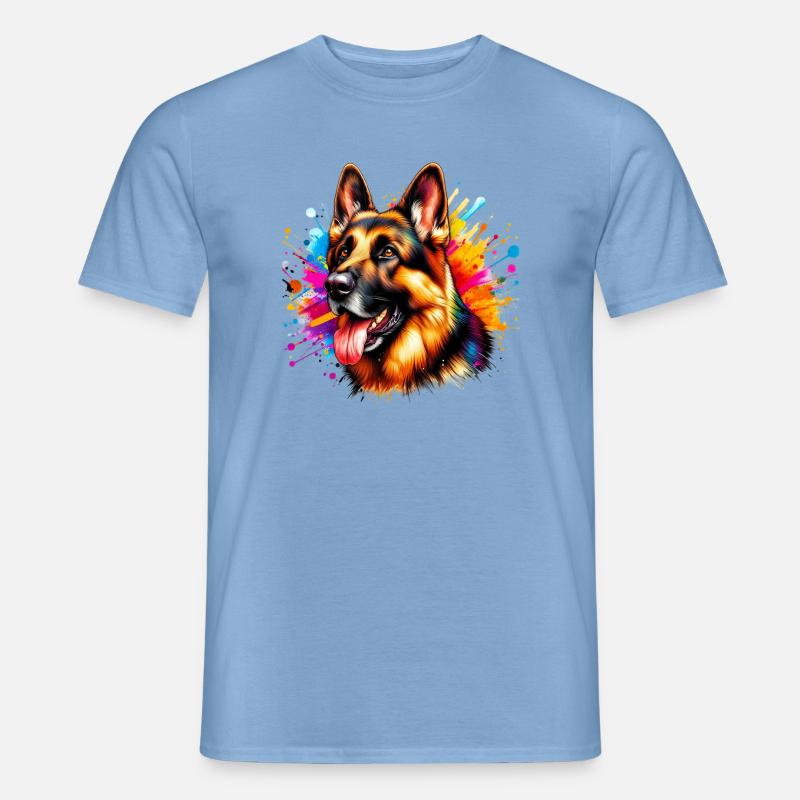 Deutscher Schäferhund - Männer T-Shirt - Carolina Blue
