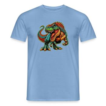 Dinosaur - Men's T-Shirt - carolina blue - Front - AI Model Male 178 light (178cm)