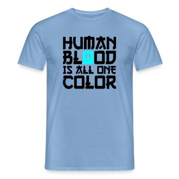 Paix Monde Paix Droits de l’homme Liberté - T-shirt homme - carolina blue - Devant - AI Model Male 178 light (178cm)