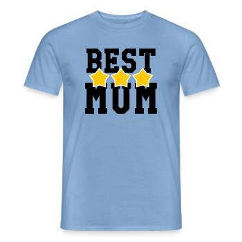 Beste Mama - Muttertag - Männer T-Shirt - Carolina Blue - Vorne - AI Model Male 178 light (178cm)