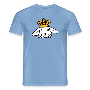 Couronne de lapin royal Roi Reine Prince Princesse - T-shirt homme - carolina blue - Devant - AI Model Male 178 light (178cm)