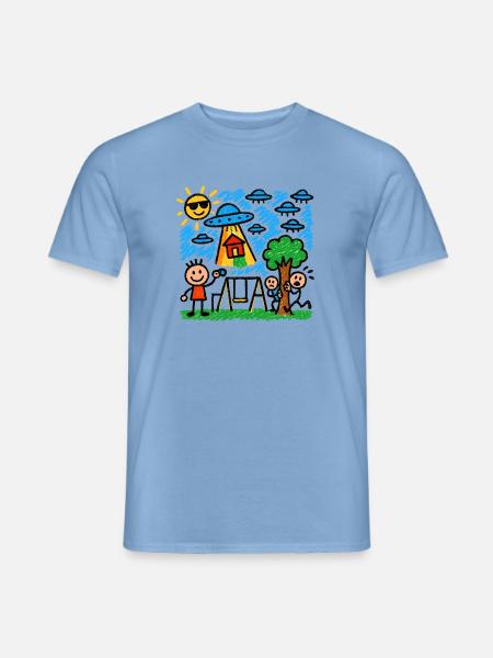 Heute kommt der Kindergarten weg - Männer T-Shirt - Carolina Blue