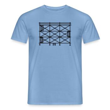 Silhouette d’échafaudage, échafaudage de construction - T-shirt homme - carolina blue - Devant - AI Model Male 178 light (178cm)