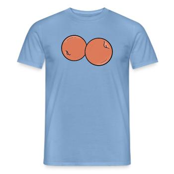 Delicious Fruit Peach - Men's T-Shirt - carolina blue - Front - AI Model Male 178 light (178cm)