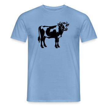 Schattenmilchkuh stehend – transparent SVG boerderi - Männer T-Shirt - Carolina Blue - Vorne - AI Model Male 178 light (178cm)