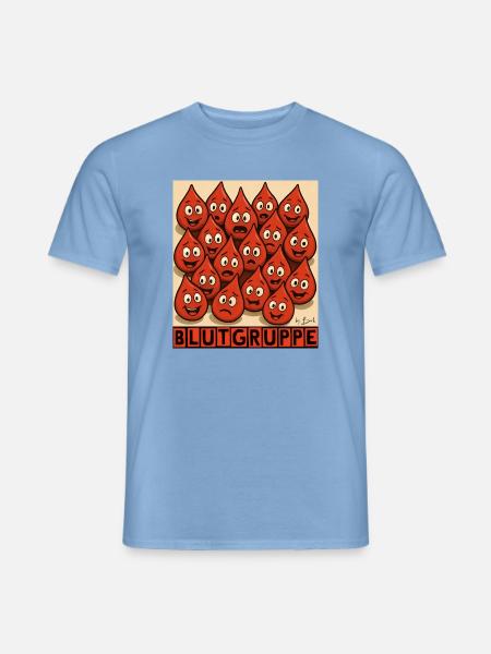 Blutgruppe by Rico Beck - Männer T-Shirt - Carolina Blue