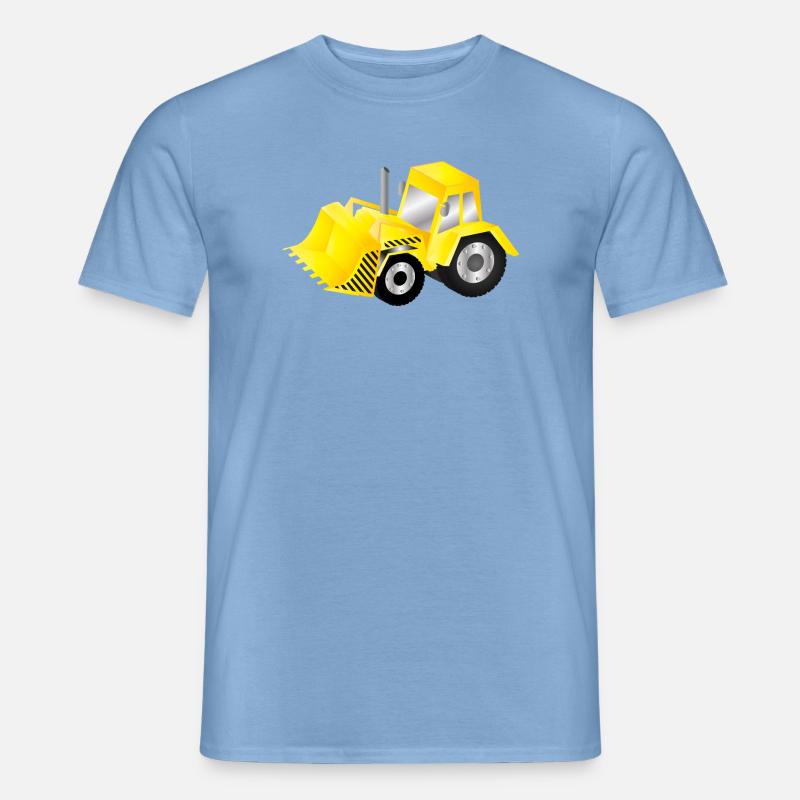 Strahlend gelber Bagger mit Power - Männer T-Shirt - Carolina Blue