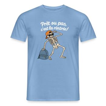 Squelette Cool - T-shirt homme - carolina blue - Devant - AI Model Male 178 light (178cm)