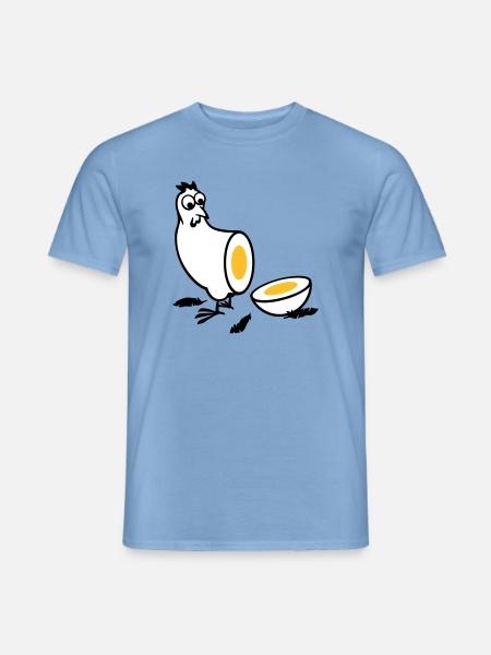 Huhn oder Ei - Männer T-Shirt - Carolina Blue