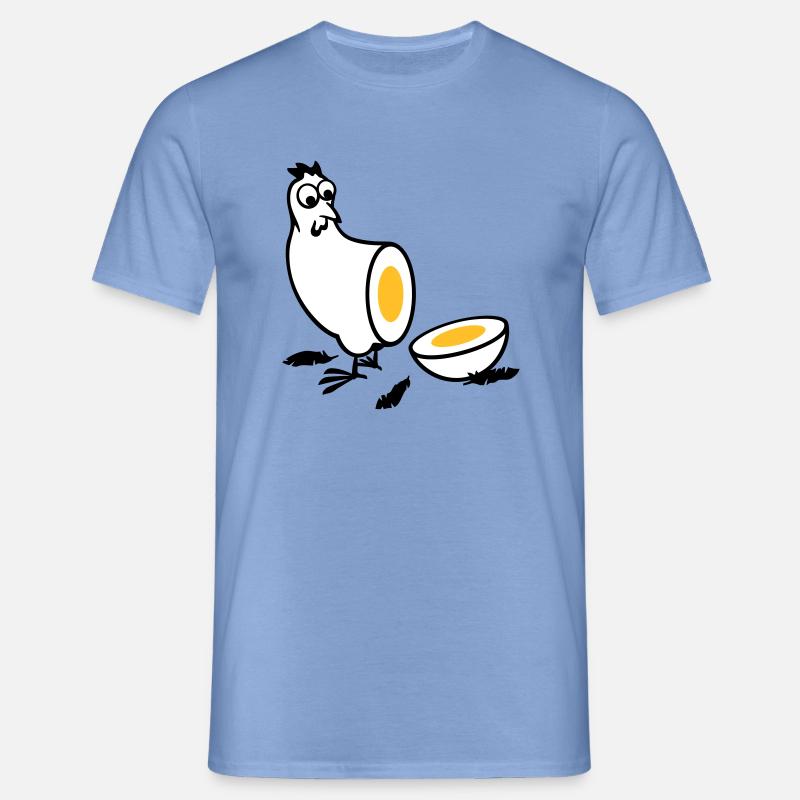 Huhn oder Ei - Männer T-Shirt - Carolina Blue