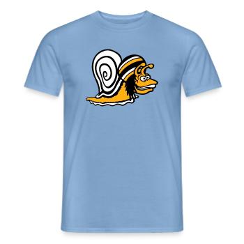 Schnecke Reggae Musik Rasta Haare Mütze Jamaika - Männer T-Shirt - Carolina Blue - Vorne - AI Model Male 178 light (178cm)