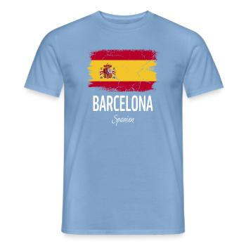 Barcelone - T-shirt homme - carolina blue - Devant - AI Model Male 178 light (178cm)