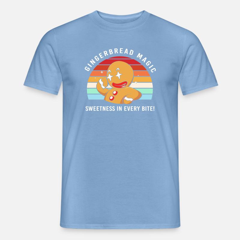 Lebkuchen Weihnachten Ninja Lebkuchenmann - Männer T-Shirt - Carolina Blue
