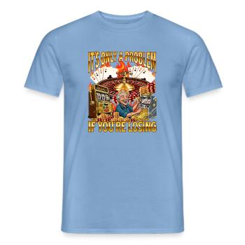 Ce n’est un problème que si vous perdez au jeu - T-shirt homme - carolina blue - Devant - AI Model Male 178 light (178cm)