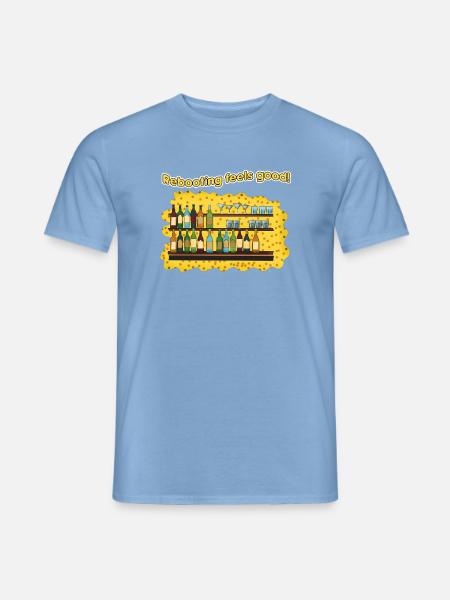 Rebooting Bar: Bläschen & Shots - Männer T-Shirt - Carolina Blue