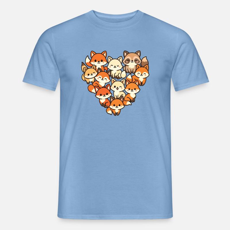 Fuchs - Männer T-Shirt - Carolina Blue