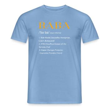 Baba Definition Türkischer Vater Design - Männer T-Shirt - Carolina Blue - Vorne - AI Model Male 178 light (178cm)