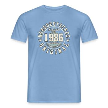 40th Birthday 2026 North German Original Men - Men's T-Shirt - carolina blue - Front - AI Model Male 178 light (178cm)