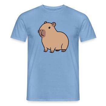 Capybara Wasserschwein - T-shirt homme - carolina blue - Devant - AI Model Male 178 light (178cm)