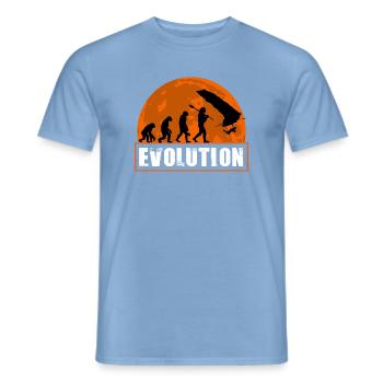 Evolution of Hang Glider Pilot Sunset Design - Men's T-Shirt - carolina blue - Front - AI Model Male 178 light (178cm)
