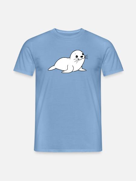 Robbe Seehund Robben Seehunde Norddeutschland - Männer T-Shirt - Carolina Blue