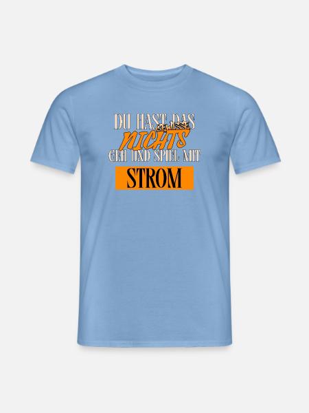 Lustiges Typo Kontrast Retro Poster Spruch - Männer T-Shirt - Carolina Blue