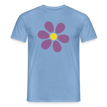 violet flower flower violet blossom - Men's T-Shirt - carolina blue - Front - AI Model Male 178 light (178cm)