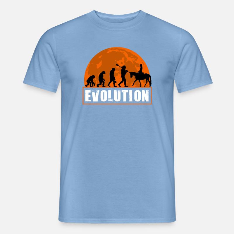 Evolution des Menschen Reitkunst - Männer T-Shirt - Carolina Blue