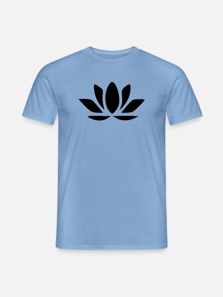 Lotusblume Lotusblüte Yoga Symbole schwarz - Männer T-Shirt - Carolina Blue