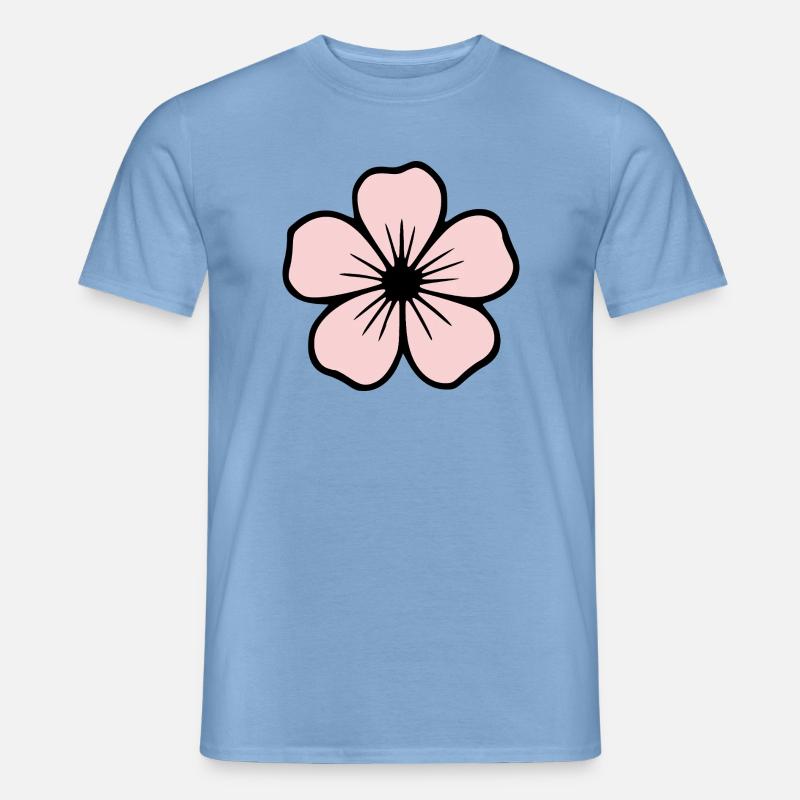 Hibiskus Blüte pastell Blumen Geschenk Mutter  - Männer T-Shirt - Carolina Blue