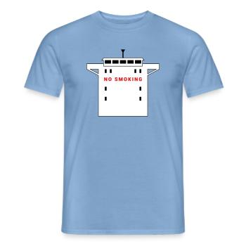 NO SMOKING - No Smoking Explosion Ship Safety - Men's T-Shirt - carolina blue - Front - AI Model Male 178 light (178cm)