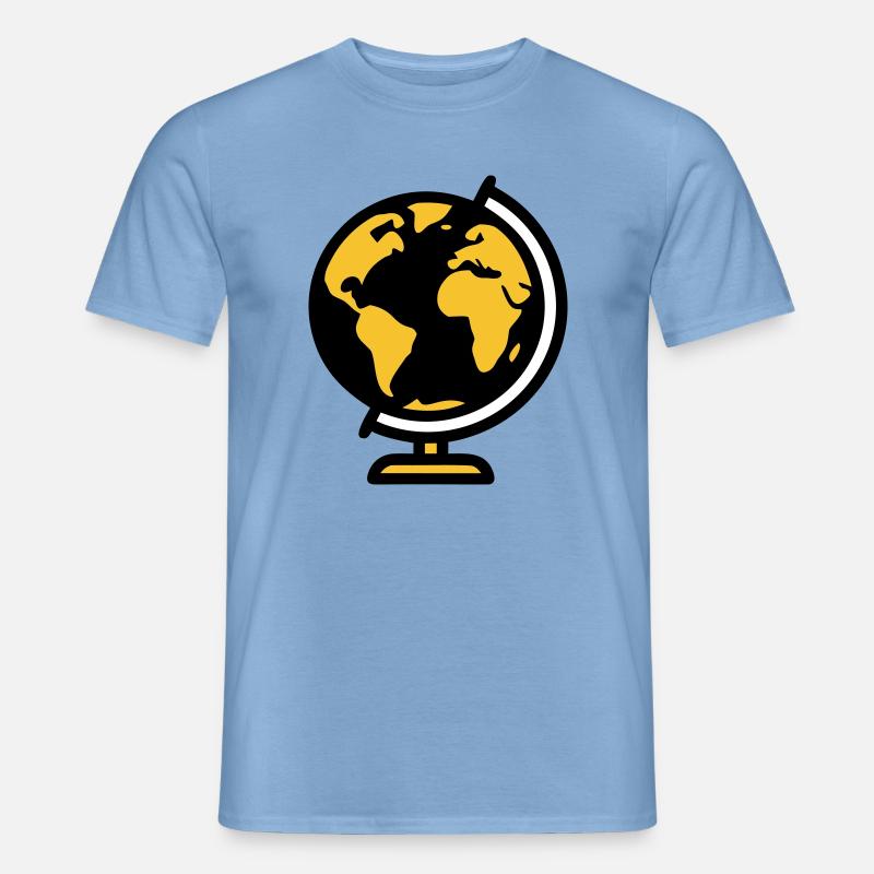 Globe Globe Earth School - Men’s T-shirt - carolina blue