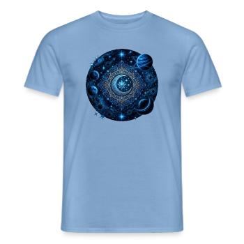Planètes spatiales Galaxies Étoiles Lunes - T-shirt homme - carolina blue - Devant - AI Model Male 178 light (178cm)