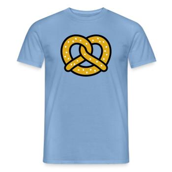 Festival folk du jardin de bière Pretzel Bavaria Pretzel Baker - T-shirt homme - carolina blue - Devant - AI Model Male 178 light (178cm)