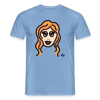 Virgo tall - Men's T-Shirt - carolina blue - Front - AI Model Male 178 light (178cm)