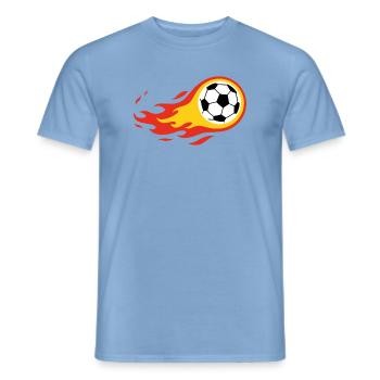 Fußball Deutschland Germany Komet Fanshirt - Männer T-Shirt - Carolina Blue - Vorne - AI Model Male 178 light (178cm)