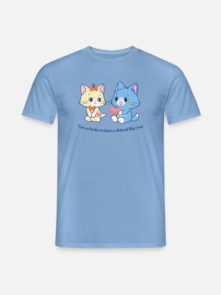 Tom & Jerry Gokko Tom Mit Spruch - Männer T-Shirt - Carolina Blue