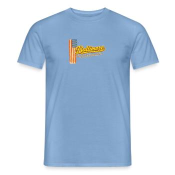 Baltimore Retro Vintage Flag Design - Men's T-Shirt - carolina blue - Front - AI Model Male 178 light (178cm)