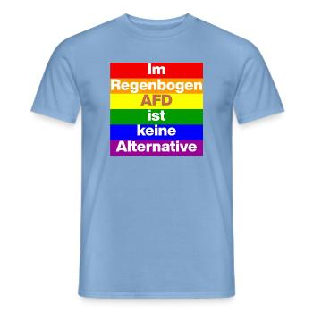 IM REGENBOGEN AFD IST KEINE ALTERNATIVE, NO NZS - Männer T-Shirt - Carolina Blue - Vorne - AI Model Male 178 light (178cm)