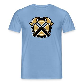 Zimmermann Hammer Logo - Men's T-Shirt - carolina blue - Front - AI Model Male 178 light (178cm)