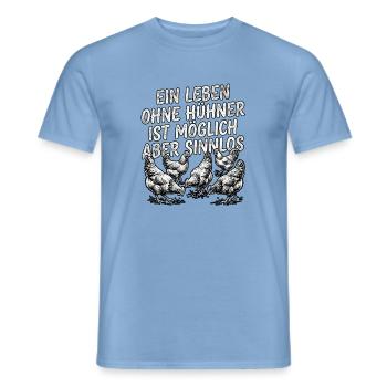 Hühnerhalter Hühner - Männer T-Shirt - Carolina Blue - Vorne - AI Model Male 178 light (178cm)