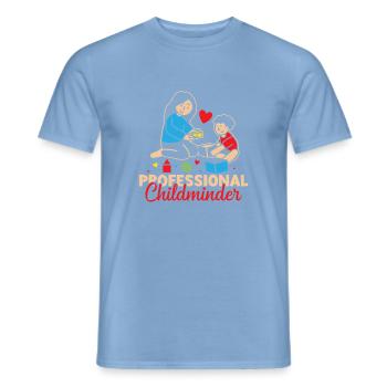 Tagesmutter Professional Childminder Nanny - Männer T-Shirt - Carolina Blue - Vorne - AI Model Male 178 light (178cm)