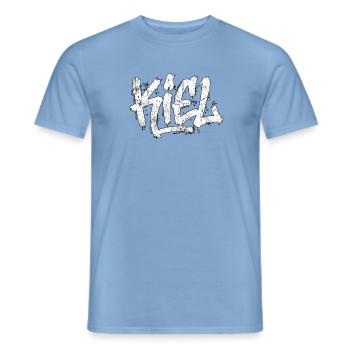 Kiel Graffiti Oldschool Hip Hop - T-shirt homme - carolina blue - Devant - AI Model Male 178 light (178cm)