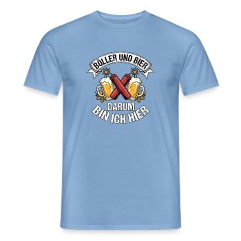Feuerwerk Böller Und Bier - Männer T-Shirt - Carolina Blue - Vorne - AI Model Male 178 light (178cm)