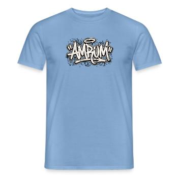 Amrum Graffiti Oldschool Hip Hop - Men's T-Shirt - carolina blue - Front - AI Model Male 178 light (178cm)